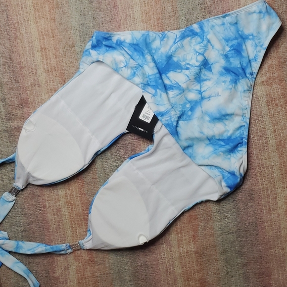 FashionNova 2X Watching The Wave Strappy Wrap plunge one piece swim suit NWT - Picture 9 of 10